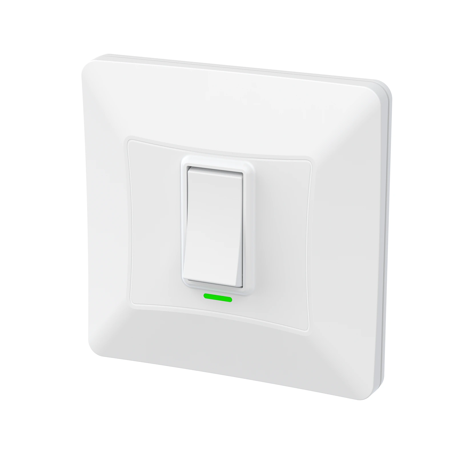 K301 white 1-gang kinetic switch — angle view