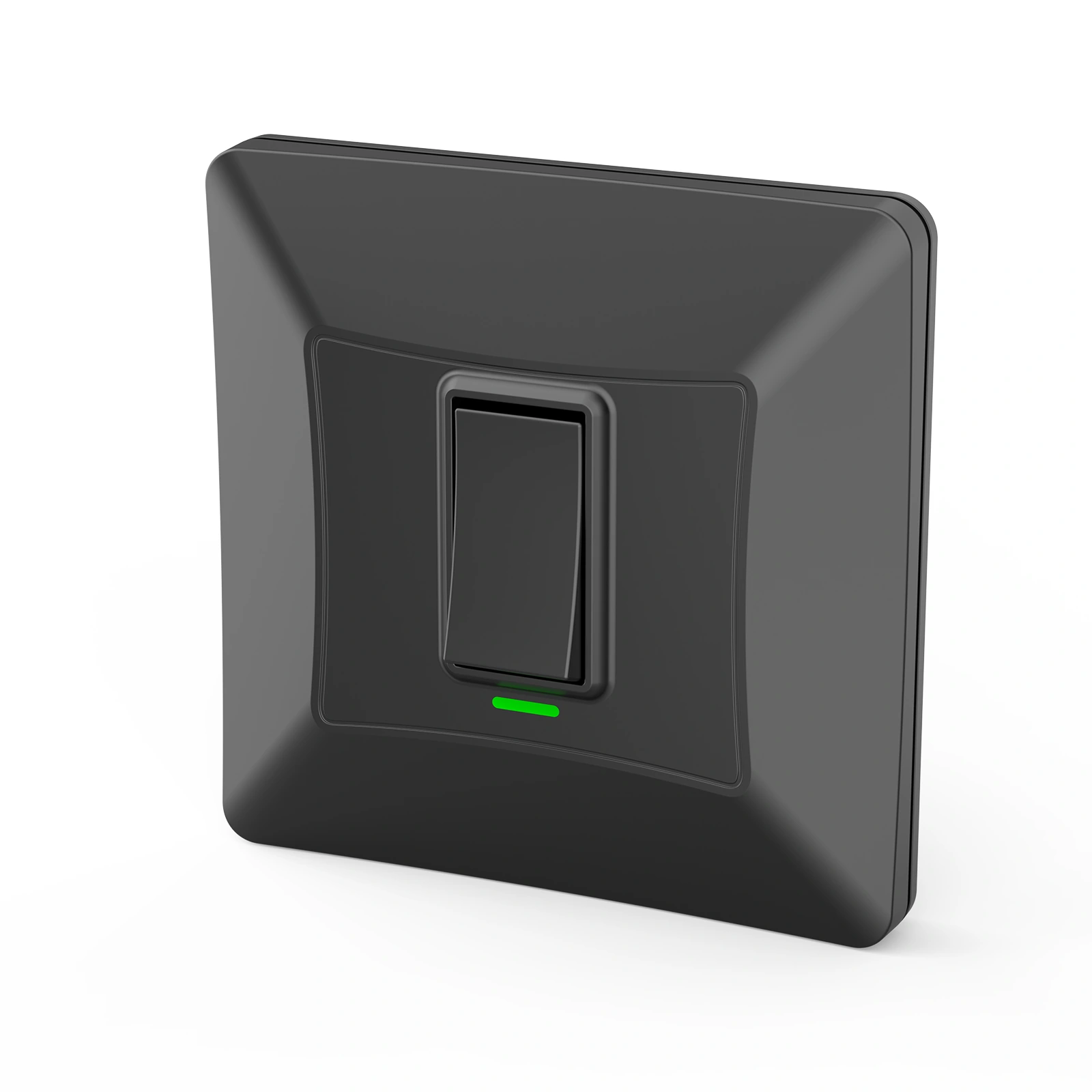 K311 black 1-gang kinetic switch — angle view