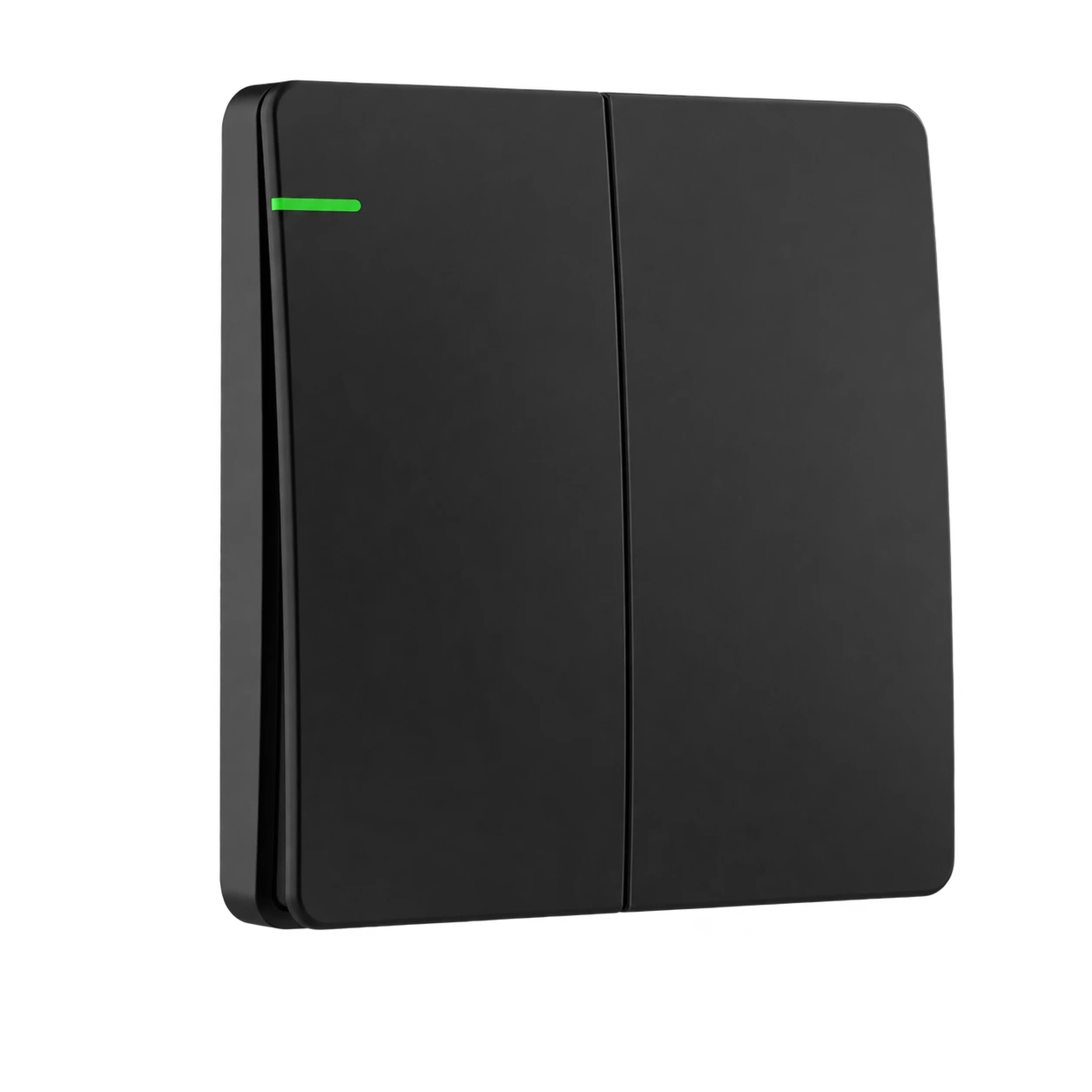 S212 black 2 gang wireless kinetic switch
