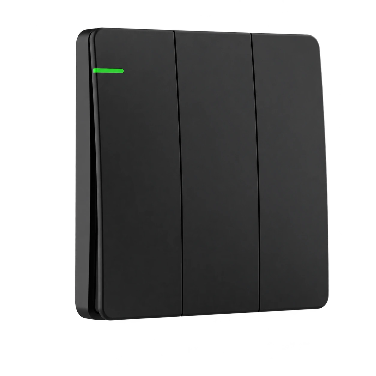 S213 black 3 gang wireless kinetic switch