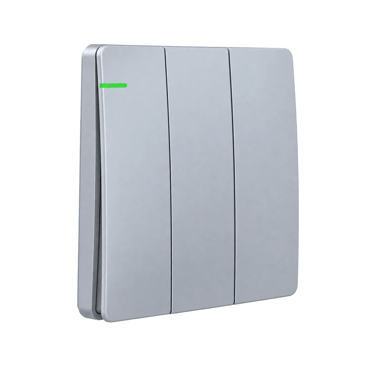 S223 silver 3 gang wireless kinetic switch