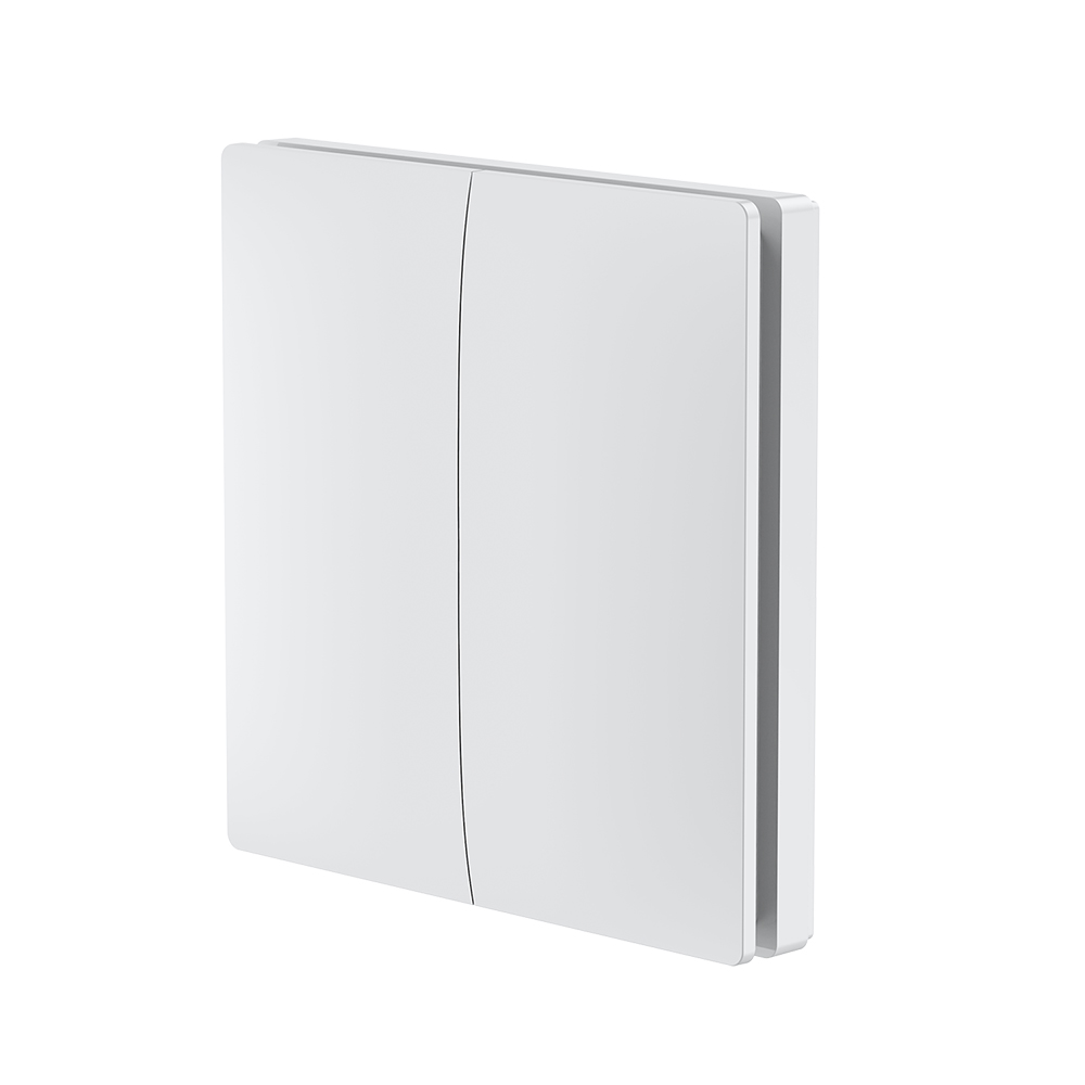 S302 white 2 gang wireless kinetic switch