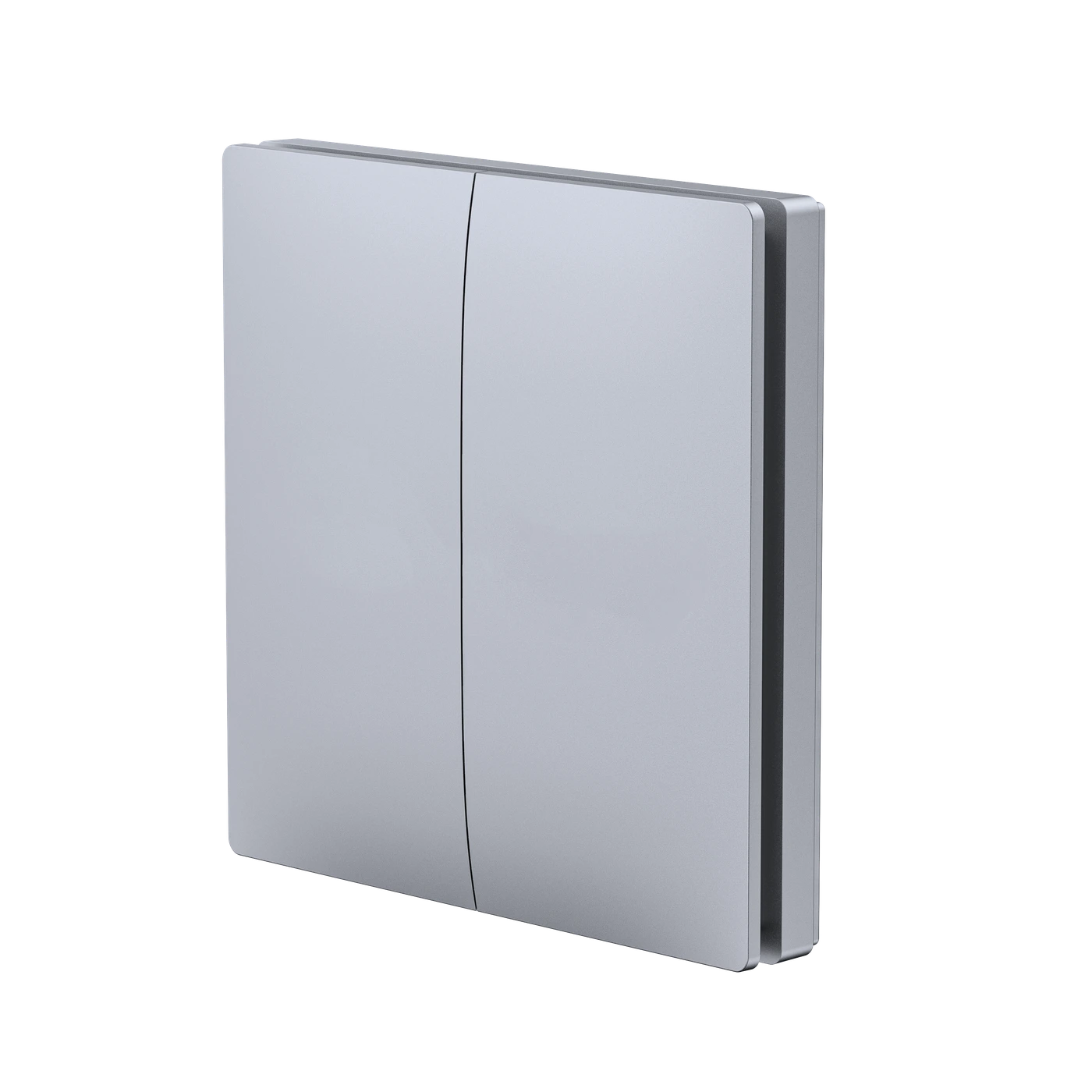 S322 silver 2 gang wireless kinetic switch
